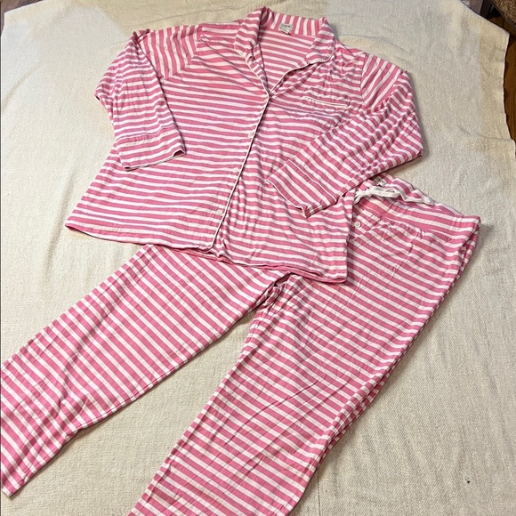 J. Crew Other - J. Crew Pink and White Striped Pajama Set. Size 2X